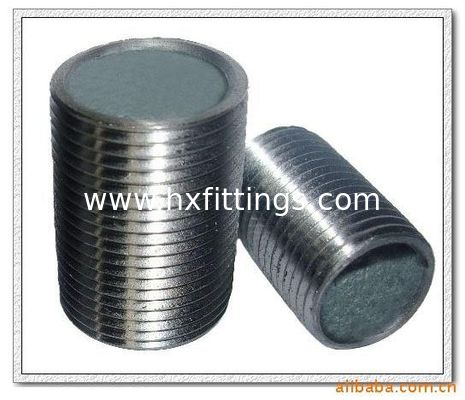 1/2-8 galvanized seamless steel close nipples with NPT thread