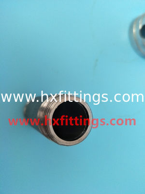 نیپل لوله فولادی با دنده BSP NPT گالوانیزه شده از شرکت Cangzhou hongxin pipe fittings CO ., LTD تامین کننده