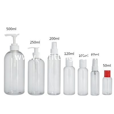 250 میلی لیتر شیمپو پلاستیکی PET بطری خالی با پمپ با دستگاه پمپ تامین کننده