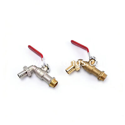 عمده فروشی OEM مدرن نیکل اندود 1/2 BSP/NPT ماشین لباسشویی دیواری نخ برنجی Bibcock | بادوام و ضد نشتی