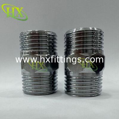 نوک لوله رزوه خارجی فورج شده از جنس استنلس استیل 304 Hex Nipple